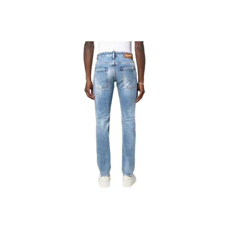 DSQUARED 2 Distressed Straight leg Jeans-5