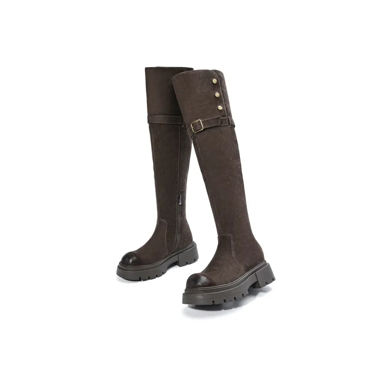 EBLAN Knee-high Boots Women's Umber-2