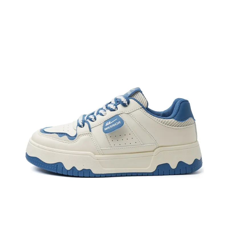 Warrior Warrior Lightweight Low Top Skateboard Shoes Women's Beige Blue 1.0-0