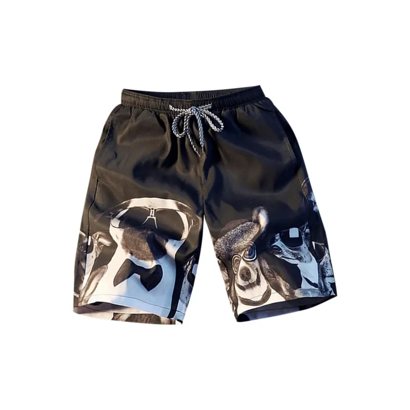 Flowers In Water Pajama Pants Men's Black-1