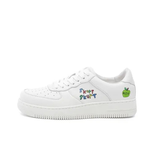 AFTER SCHOOL SPECIAL Anti-Slip And Wear-Resistant Lightweight Low-Top Skateboard Shoes Men's White