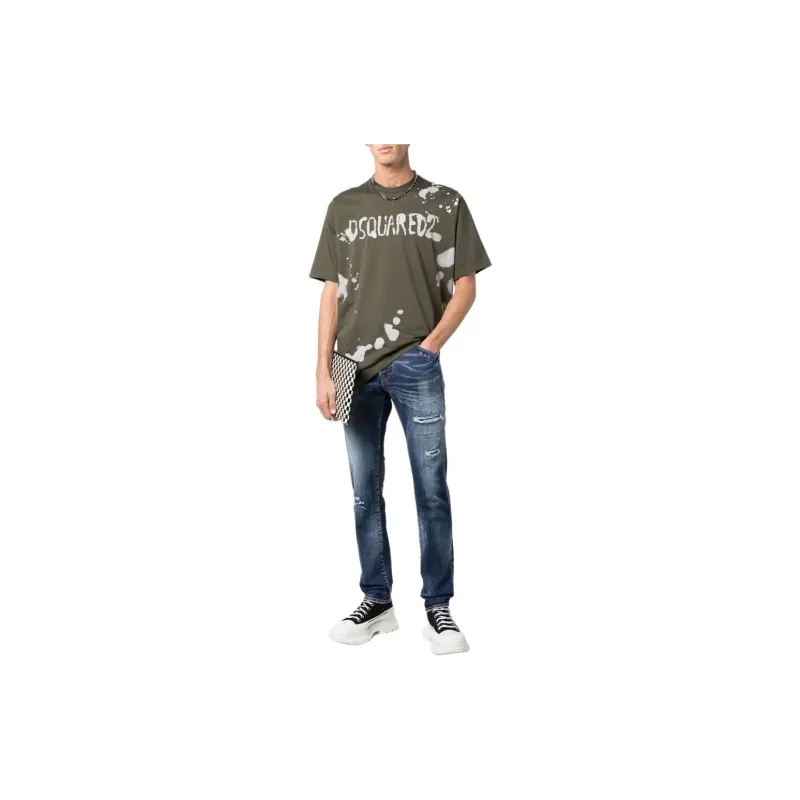 DSQUARED 2 Stonewashed Slim Distressed Jeans-3