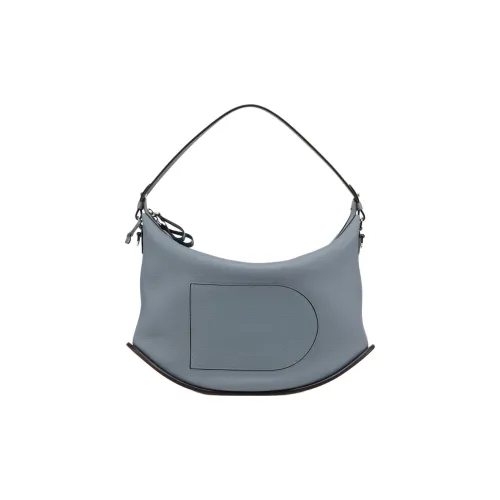 Delvau Pin Swing Soft Grain Calfskin Portable Crossbody Bag Shoulder Bag Extra Large Women's Pacific Blue