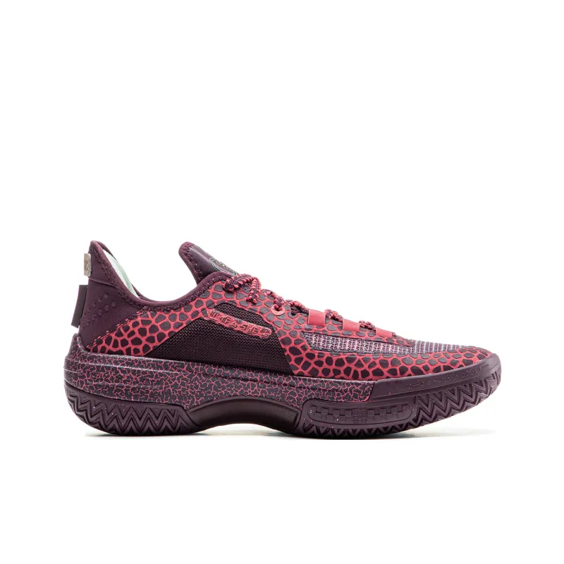 LiNing Jie Ao Cushioning Anti-Slip And Wear-Resistant Lightweight Rebound Low-Top Basketball Shoes Men's Fuchsia-1