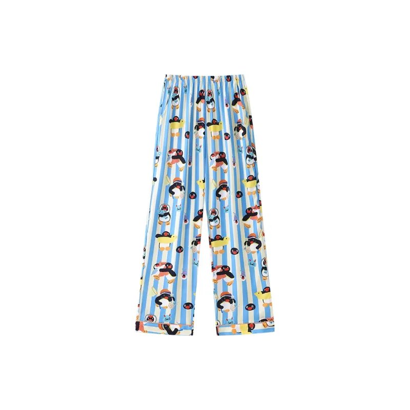 Wabi Town Pajama Set Women's Blue White-1
