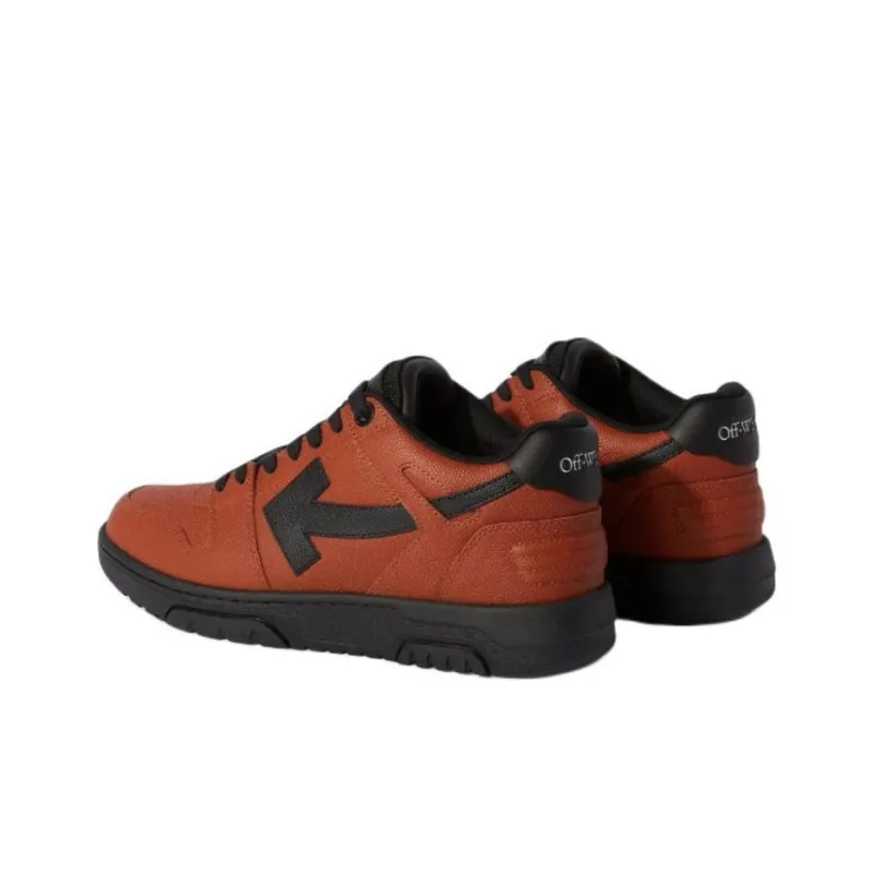 OFF WHITE Out Of Office 'OOO' Low Tops Basketball Leather-3