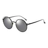 Black Frame Mirrored Lens