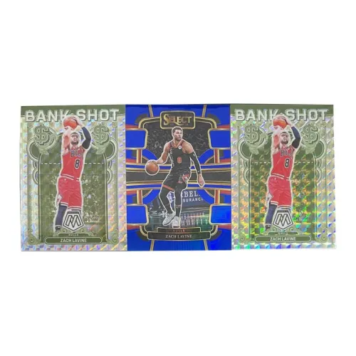 PANINI 2023 24 Panini Mosaic Zach LaVine Bank Shot Parallel+SELECT Blue Fold Star Card Pass Through Sports Cards 3 Pcs