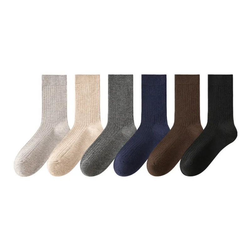 Left Divided By Right Mid Calf Socks Men's 4 Pack-13