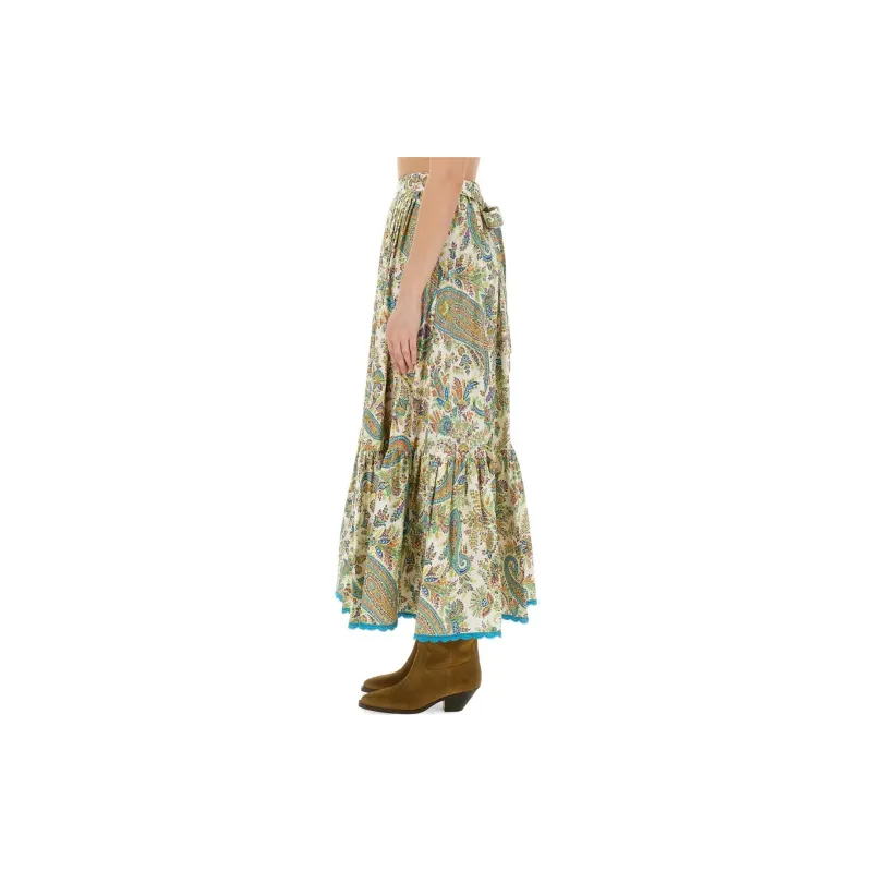 ETRO Paisley Printed Belted Skirt-2