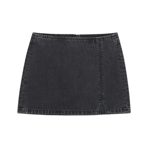 ARITZIA Denim Short Skirts Women's Black Eyeliner