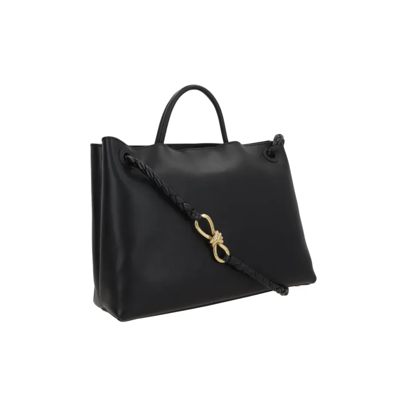 Bottega Veneta Andiamo Series Calfskin One Shoulder Handbag Medium Size Women's Black-2