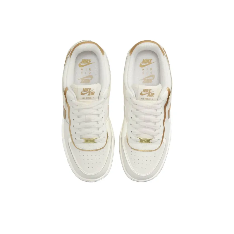Nike Air Force 1 Shadow Sail Coconut Milk Metallic Gold Women's-3