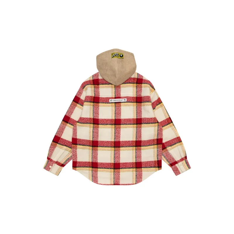 Aape By *A Bathing APE® Check pattern Hooded Jacket-5