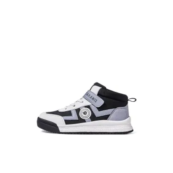 TARANIS Anti Slip Wear Resistant Mid Top Kids Lifestyle Shoes Black White Gray Kids'