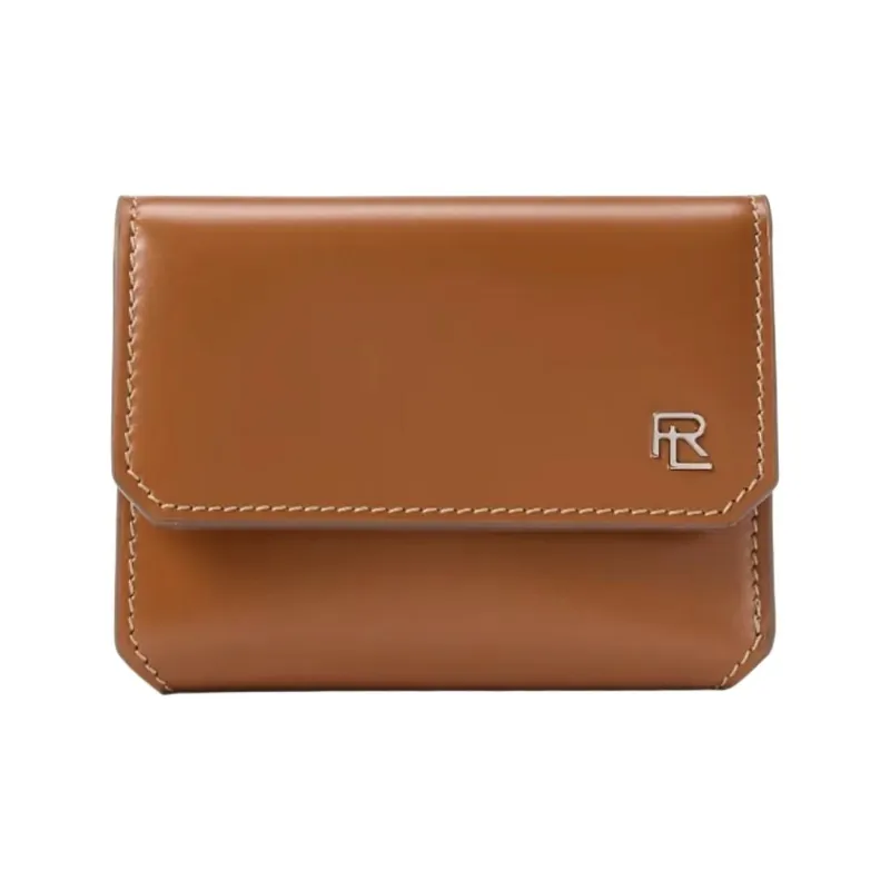 Ralph Lauren Grained Calfskin Wallet Small Size Women's Gold-0