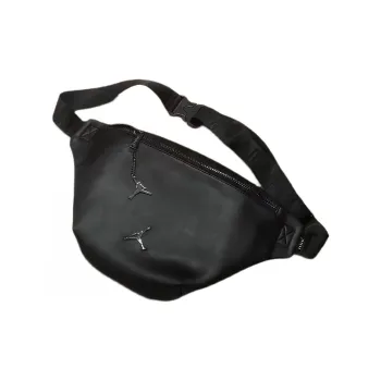 Jordan Leather Sling Bag, Crossbody Bag, Fanny Pack Regular Unisex Black