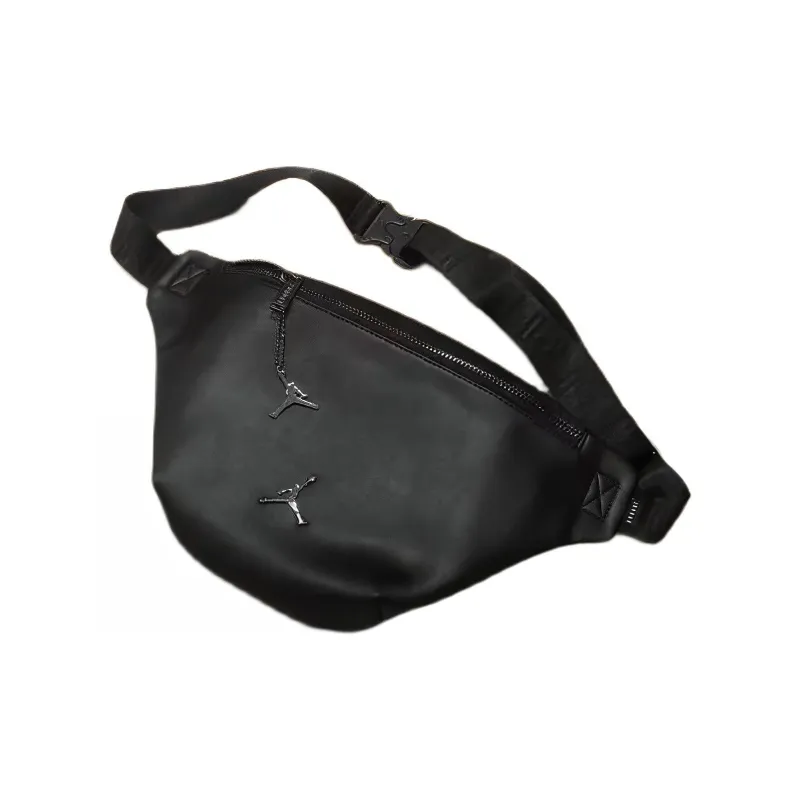 Jordan Leather Sling Bag, Crossbody Bag, Fanny Pack Regular Unisex Black-0