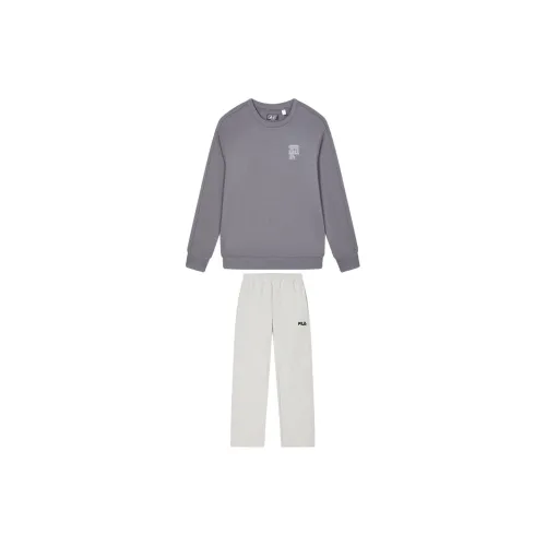 FILA Casual Sportswear Men Set Set Of X Cloudy Dora Grey Sweatshirt+Moonflower Grey Pants