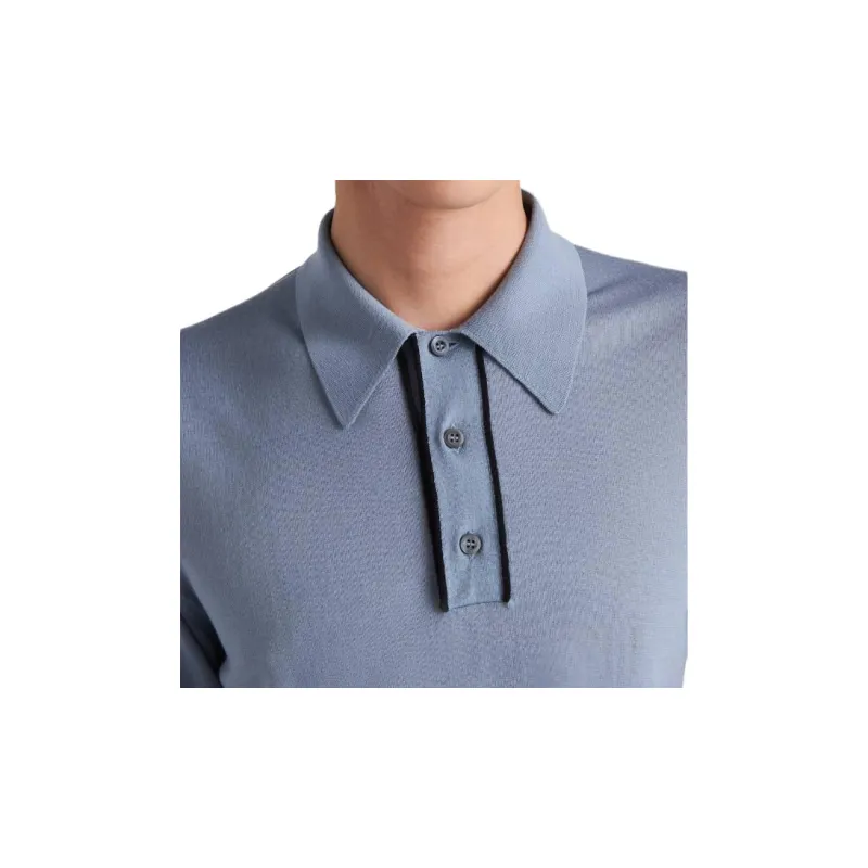 PRADA Polo Shirts Men Blue-4