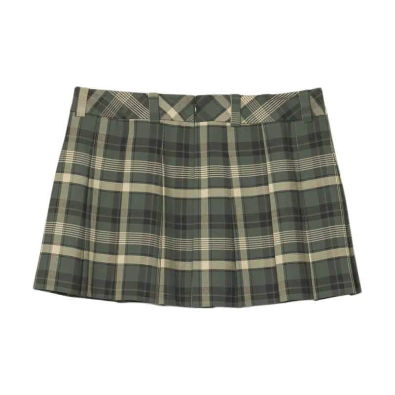 ARITZIA FW24 Sunday Best Olive Super Lo-Rise Mini Skirt Casual Short Skirts Women's Delilah Scrubb-1