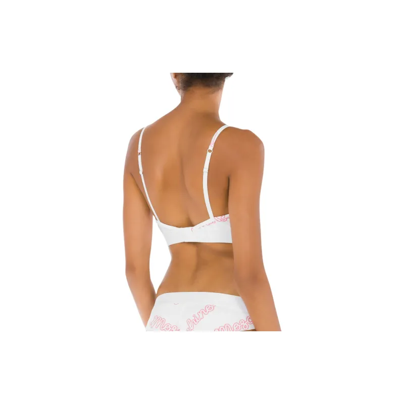 MOSCHINO Logo Printed Stretched Bra-2