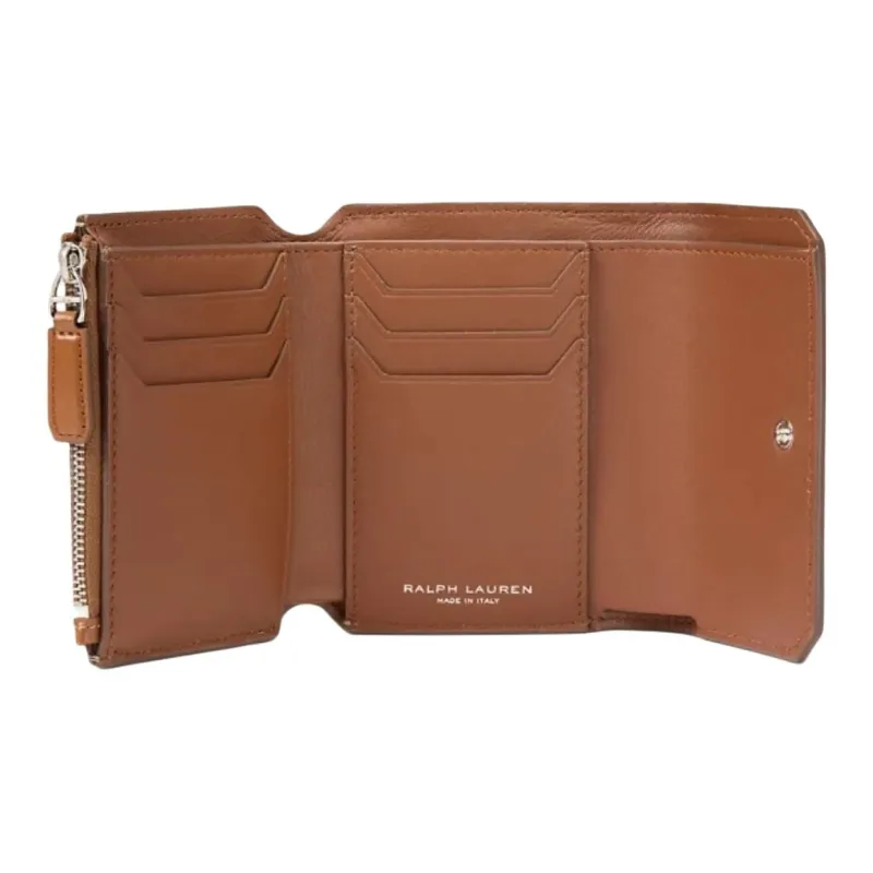 Ralph Lauren Grained Calfskin Wallet Small Size Women's Gold-2