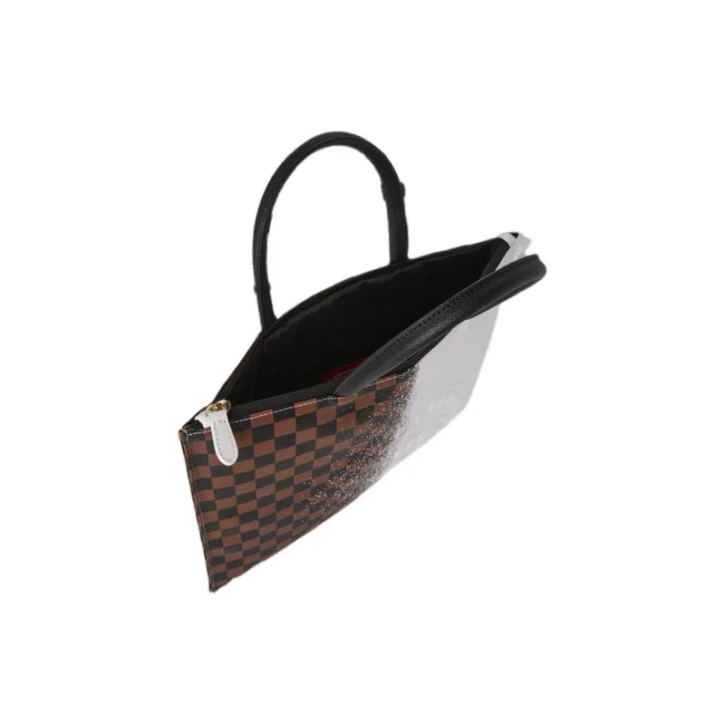 SPRAYGROUND Artificial Leather Portable Laptop Bag Unisex Black/Brown/White-3