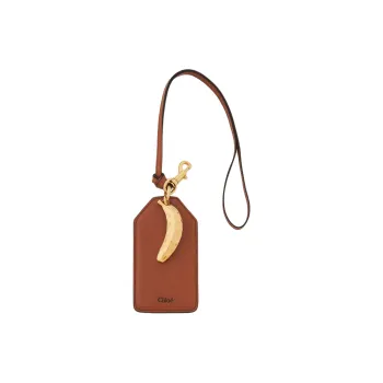 Chloe Natural Shiny Buffalo Leather Coin Purse Women's Earth Brown