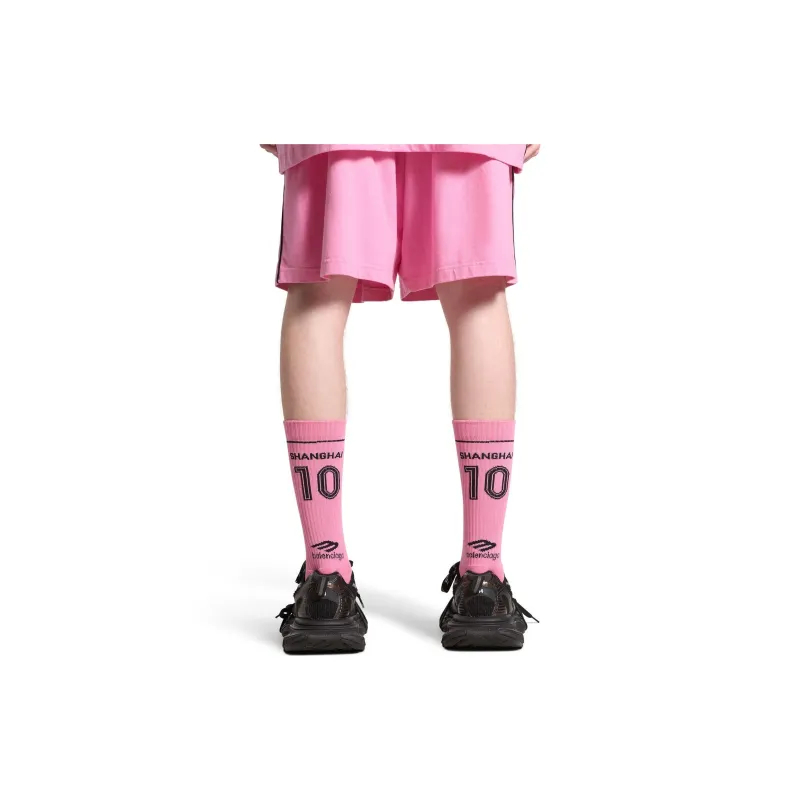 Balenciaga Soccer SS24 Mid-Calf Socks Men's 1 Pack Pink-1
