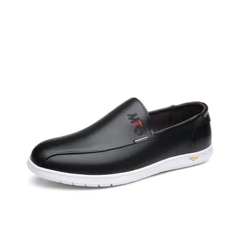 Poitulas Men's Casual Shoes Men Low Top Black/White