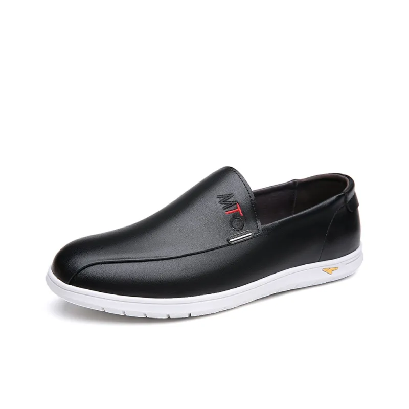 Poitulas Men's Casual Shoes Men Low Top Black/White-6