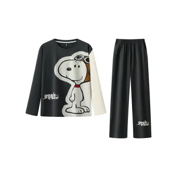 Gongdie x SNOOPY/ Pajama Set Men's Gray