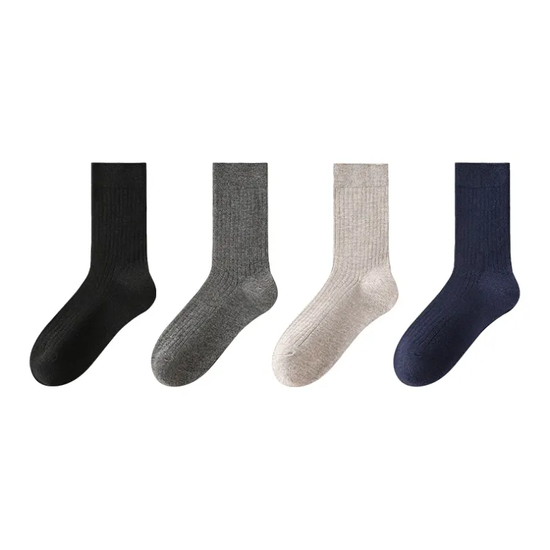 Left Divided By Right Mid Calf Socks Men's 4 Pack-7