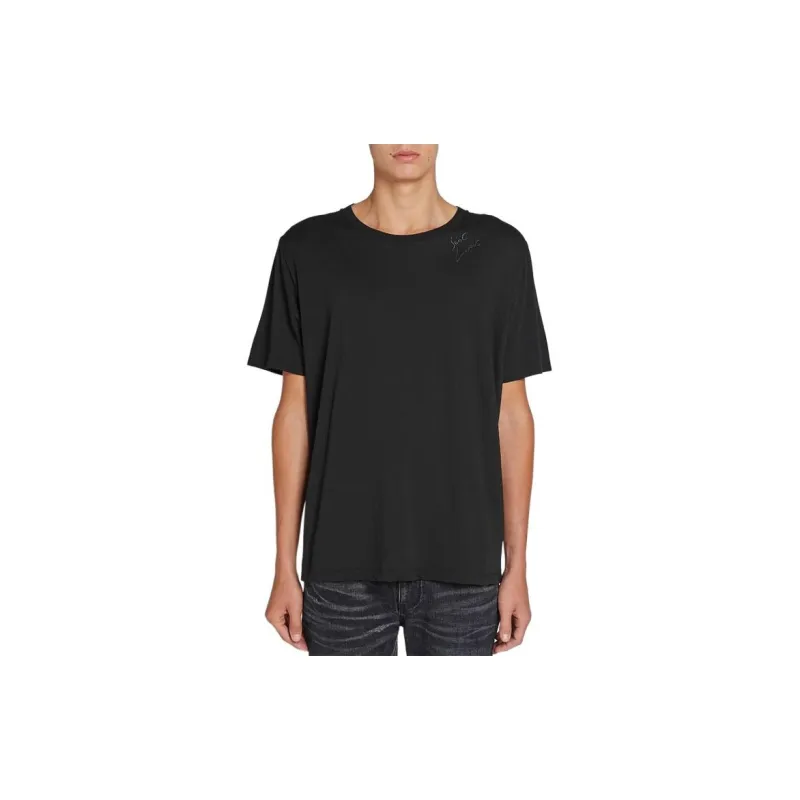 SAINT LAURENT T Shirts Men Black-4