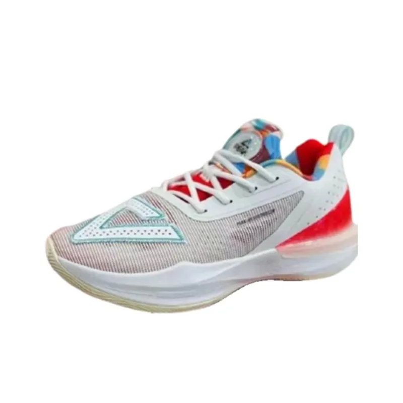 PEAK State Maximums Trigonometric 3.0 Anti Slip Wear Resistant Low Top Casual Running Shoes Men's White Red-1