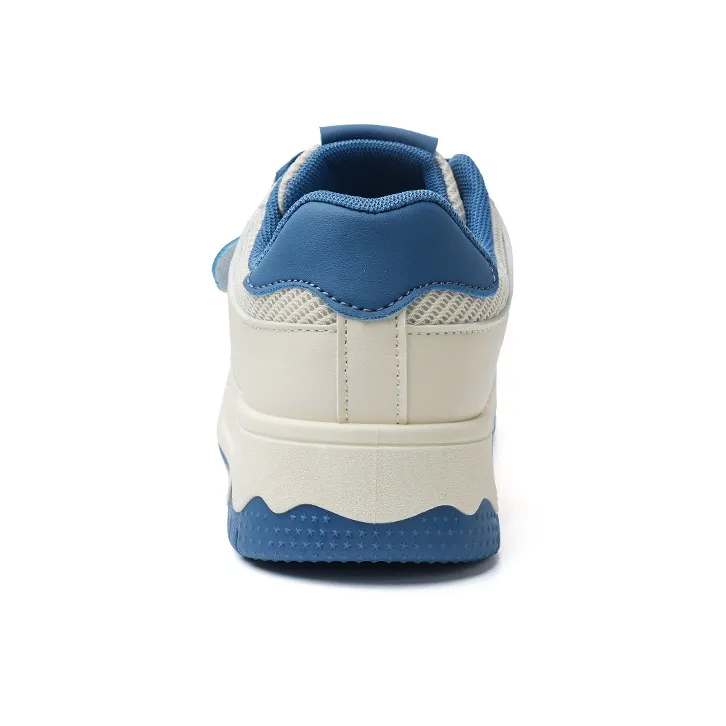 Warrior Warrior Lightweight Low Top Skateboard Shoes Women's Beige Blue 1.0-3