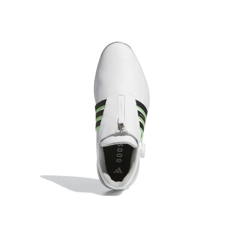 Adidas Tour360 Anti Slip Wear Resistant Low Top Golf Shoes Men's White Green-3