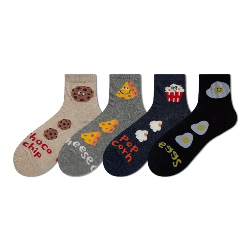 COTTON CHEESE Mid Calf Socks Women's 5 Pack-1