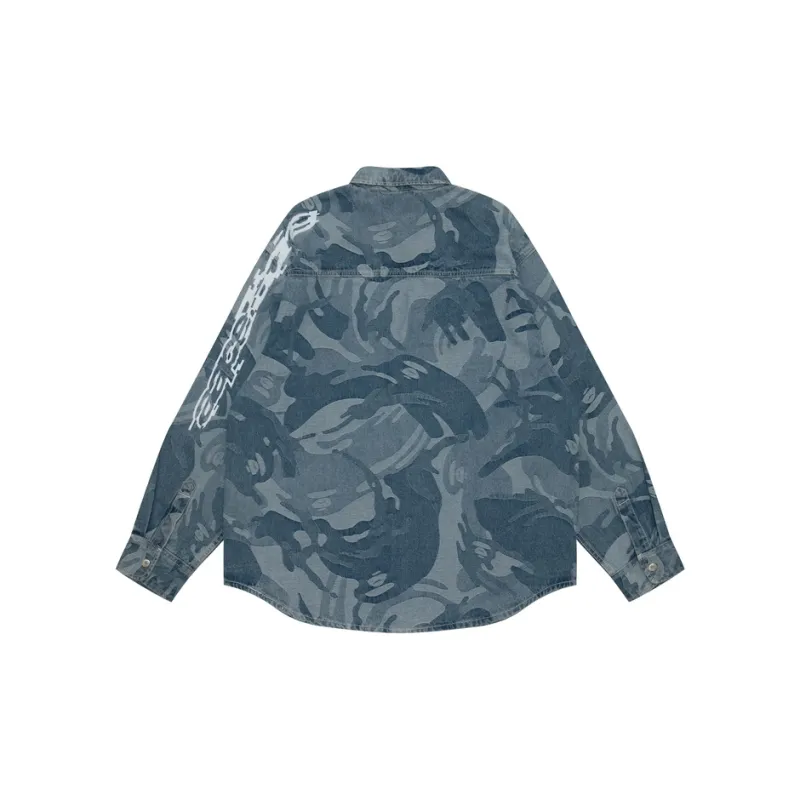 Aape Moonface logo Camouflage print Shirt-1