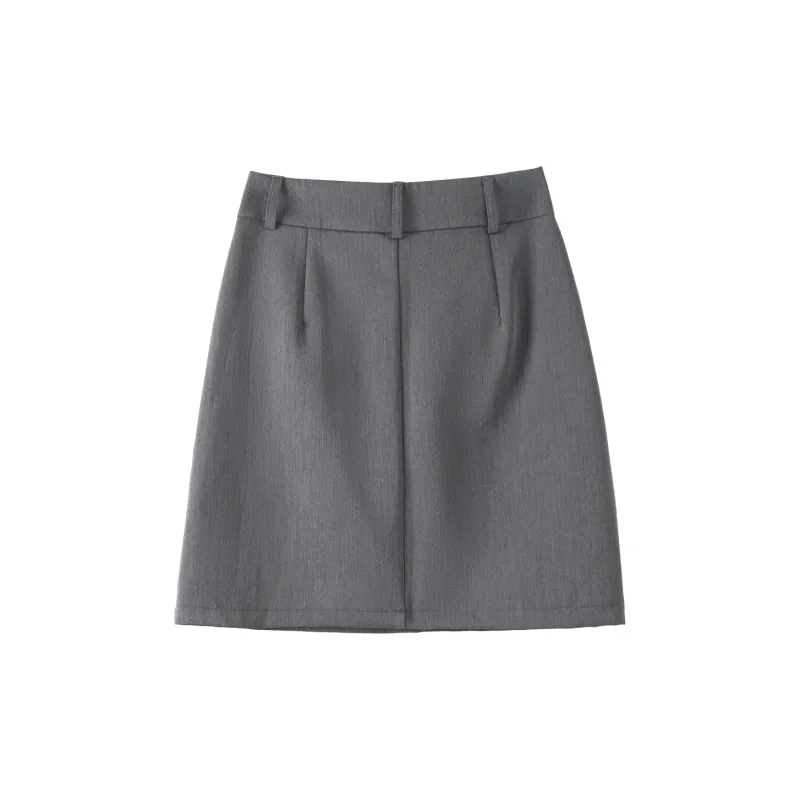 0571 Family Casual Short Skirts Women's Gray-1