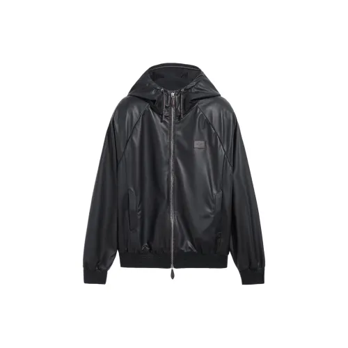 BERLUTI Leather Jackets Men Black