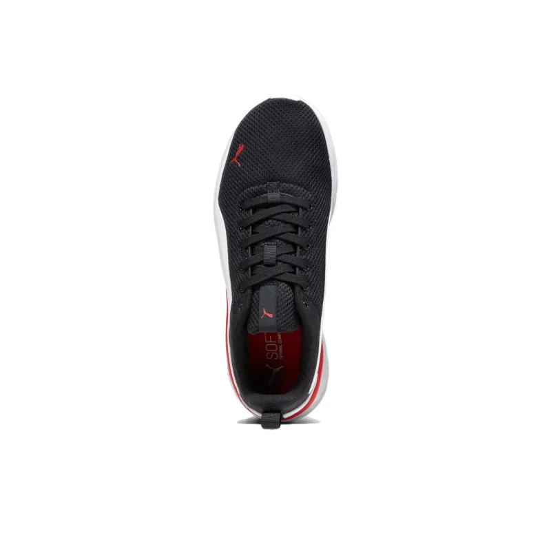 PUMA Anzarun Lite Non slip Lightweight Low Top Casual Shoes Men's Black White Red-3
