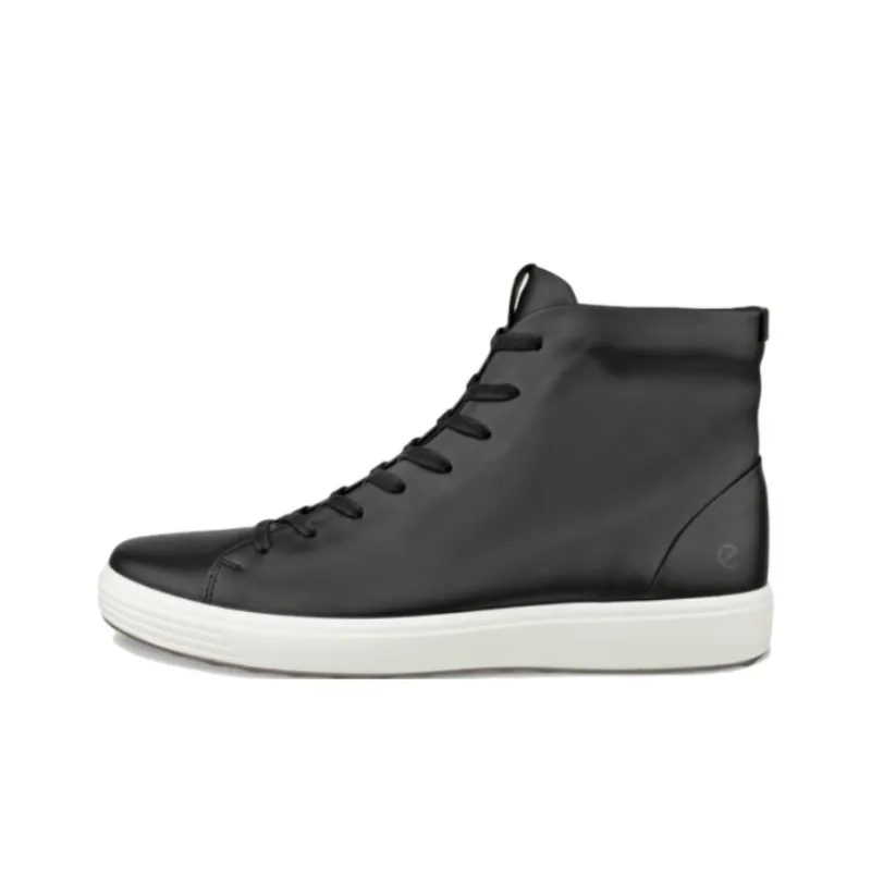 Ecco Soft 7 High Top Skateboard Shoes Men's Black-0