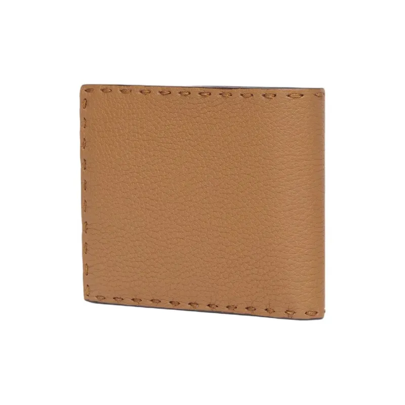 FENDI Calfskin Wallet Men's Beige-1