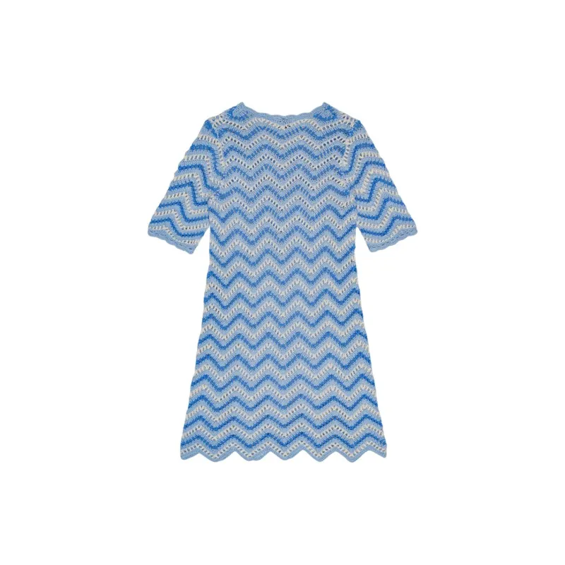 GANNI SS24 Short Sleeved Dress Women's Heather Color-1