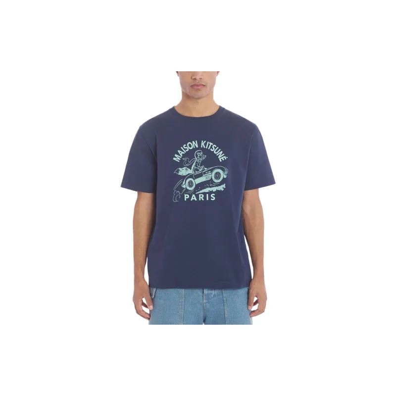 Maison Kitsune Racing Fox Crewneck T Shirt-2