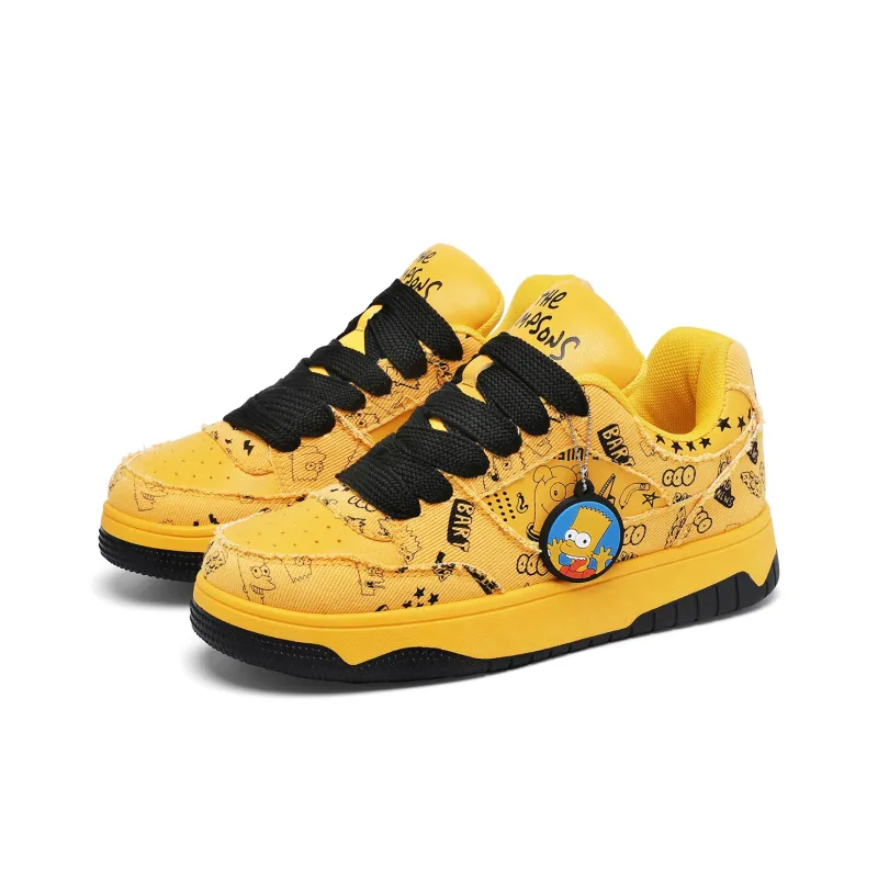 The Simpsons Skateboard Shoes Unisex Low Top Yellow/Beige/Black-17