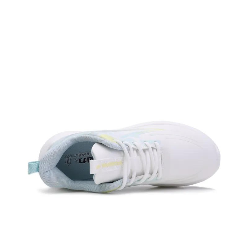 Warrior Anti-Slip Wear-Resistant Low-Top Running Shoes Women's White Blue-3
