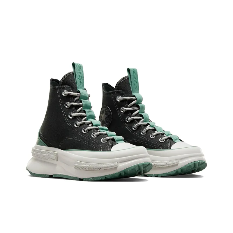 Converse Run Star Legacy Anti Slip Wear Resistant High Top Canvas Shoes Unisex Black Green-1